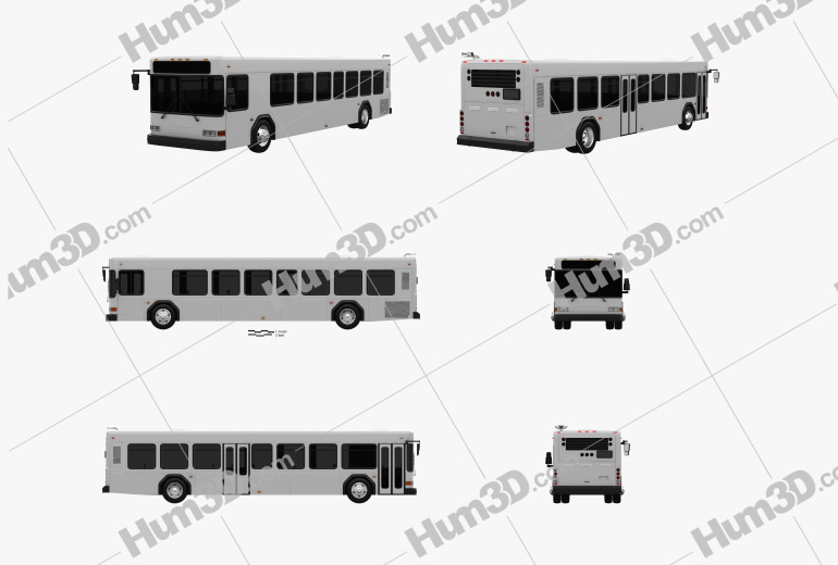 Gillig Low Floor Bus 2012 Blueprint Template