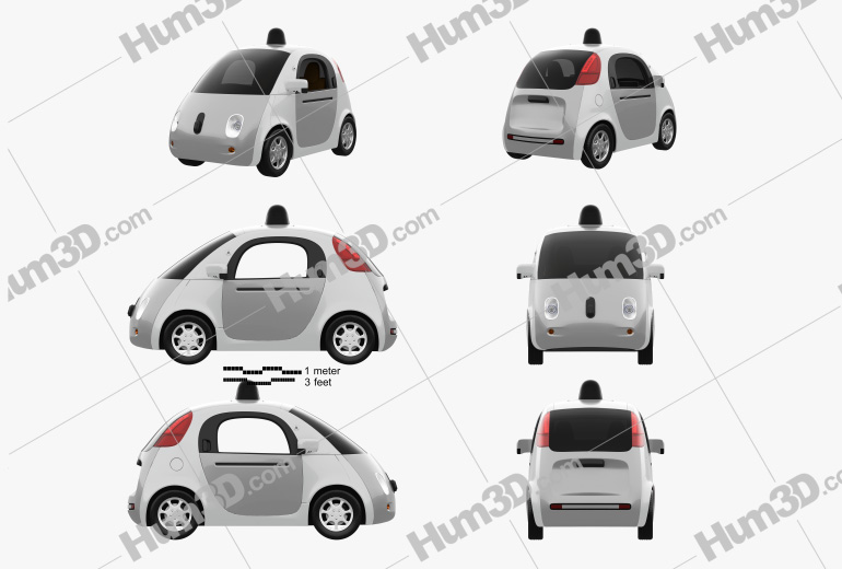 Google Self-Driving Car 2015 Blueprint Template