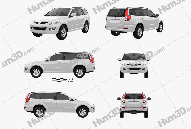 Great Wall Hover (Haval) H5 2014 Blueprint Template