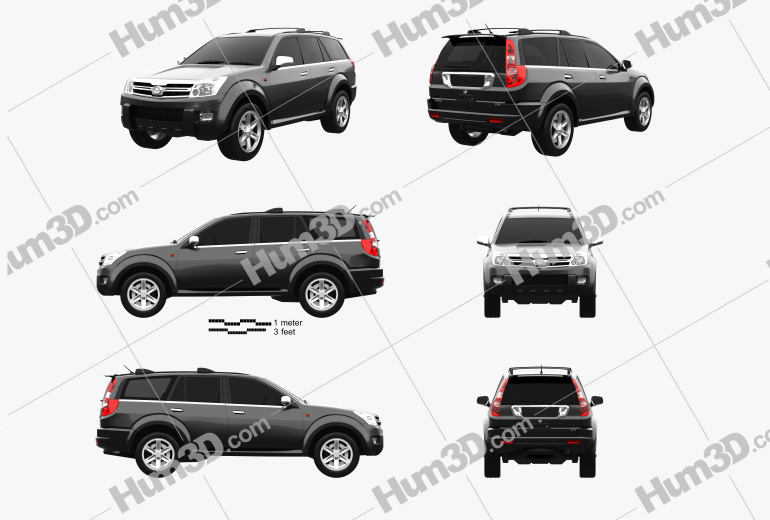 Great Wall Hover (Haval) H3 2012 Blueprint Template