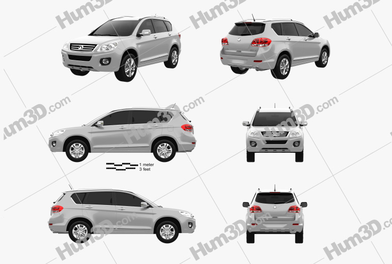 Great Wall Hover (Haval) H6 2016 Blueprint Template
