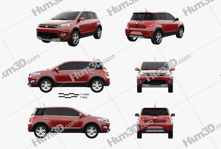 Great Wall Haval M4 2015 Blueprint Template