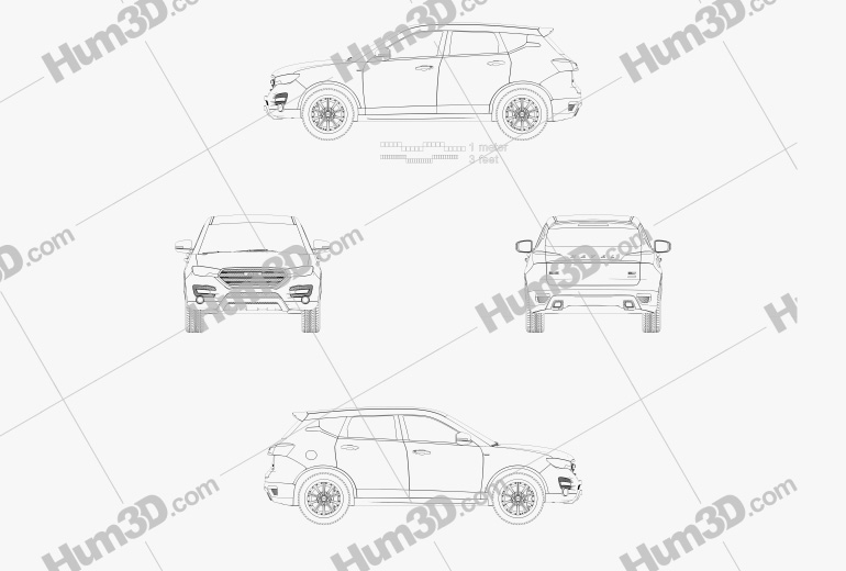 Great Wall Haval H7 2017 Blueprint