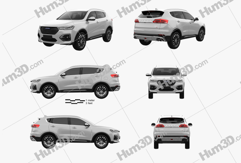 Great Wall Haval H6 2021 Blueprint Template