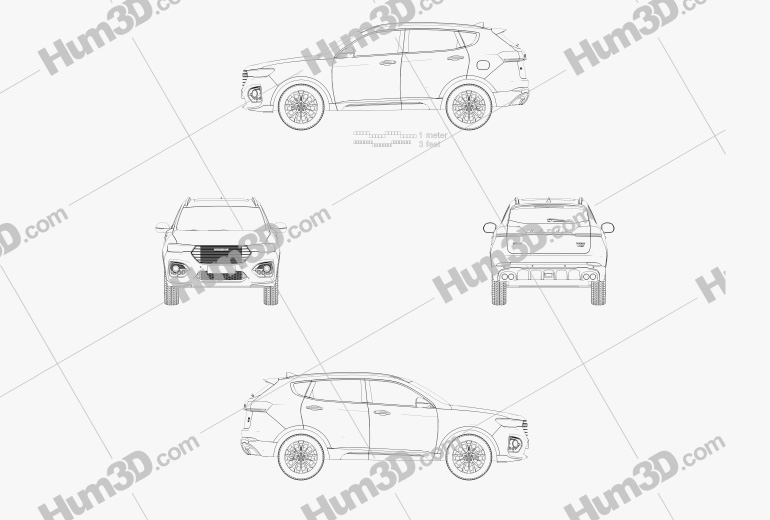 Great Wall Haval H6 2021 Blueprint