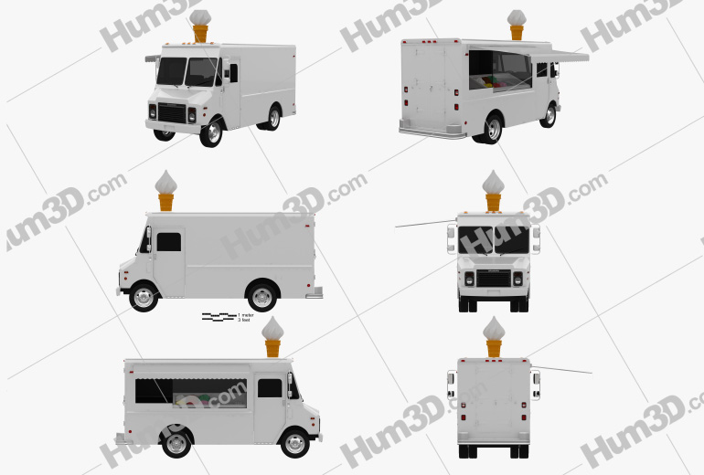 Grumman Kurbmaster Ice Cream Van 2020 Blueprint Template