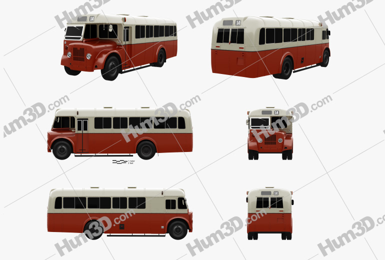 Guy Arab MkV SingleDecker bus 1966 Blueprint Template