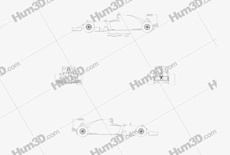 Haas VF-16 F1 2016 Blueprint