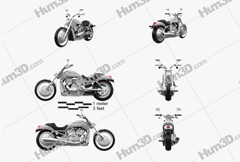 Harley-Davidson VRSCA V-Rod 2002 Blueprint Template