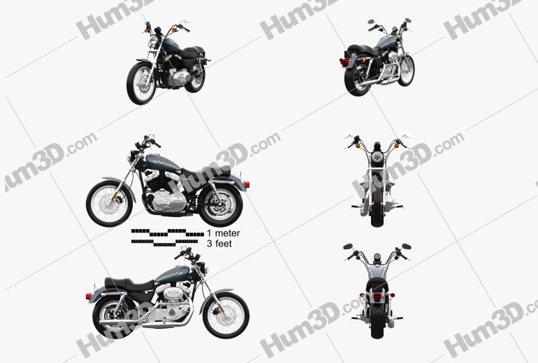 Harley-Davidson XLH 1200 Sportster 2003 Blueprint Template