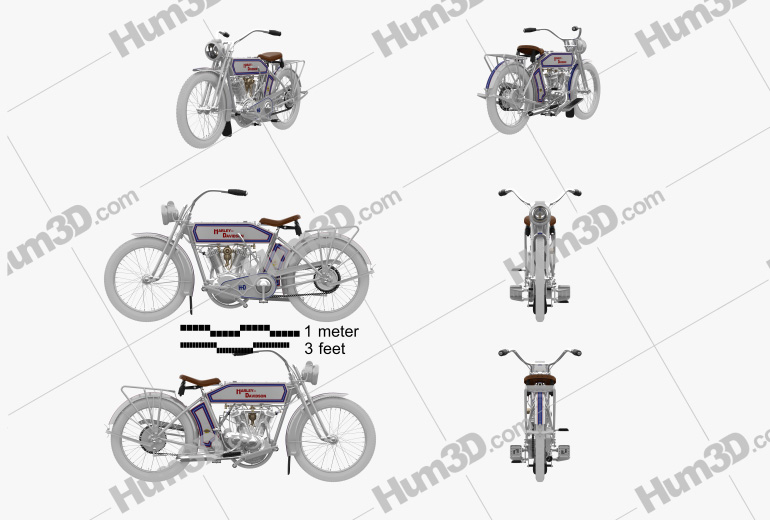 Harley-Davidson 10F Blueprint Template
