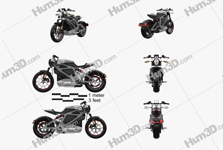 Harley-Davidson LiveWire 2014 Blueprint Template