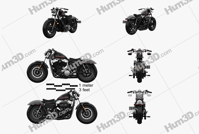 Harley-Davidson Sportster 1200 Forty-Eight 2013 Blueprint Template