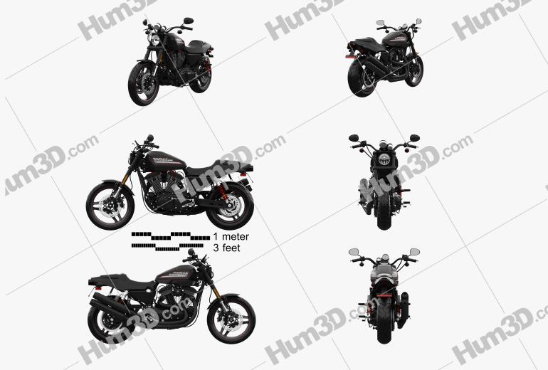 Harley-Davidson Sportster  XR1200X 2012 Blueprint Template