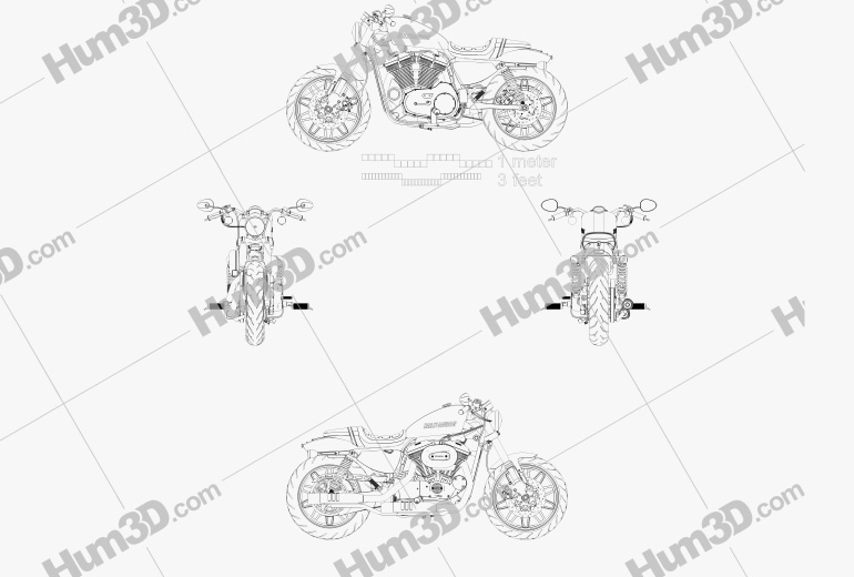 Harley-Davidson XL 1200 CX roadster 2018 Blueprint