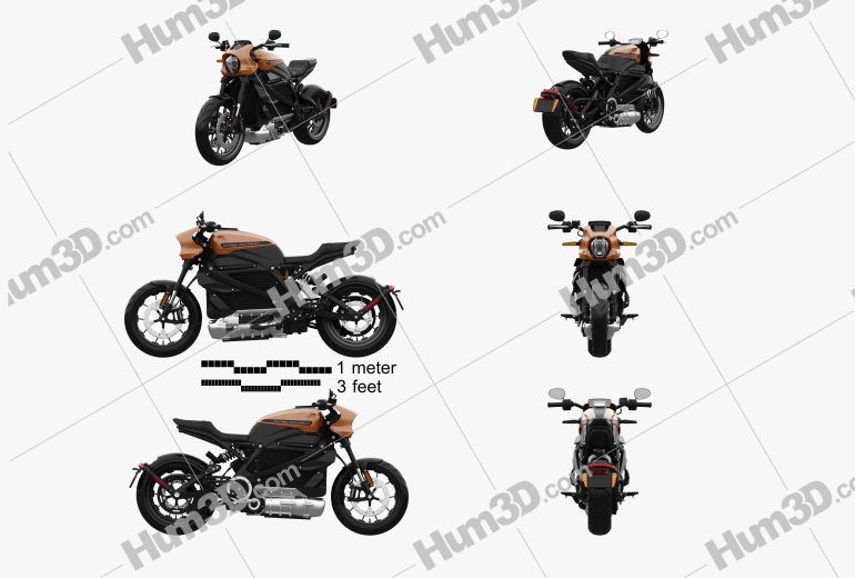 Harley-Davidson LiveWire 2019 Blueprint Template