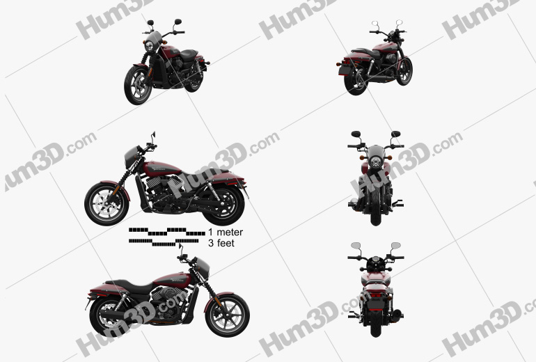 Harley-Davidson Street 750 2018 Blueprint Template