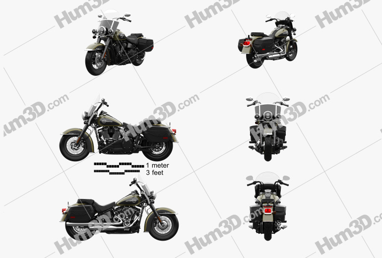 Harley-Davidson Heritage Classic 2018 Blueprint Template