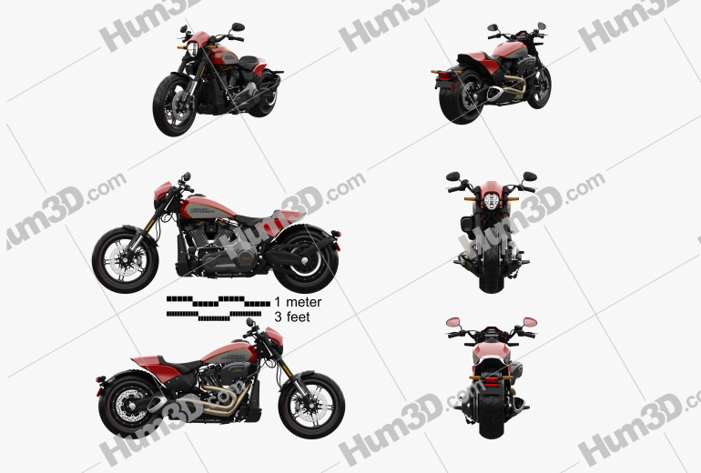Harley-Davidson FXDR 114 2020 Blueprint Template