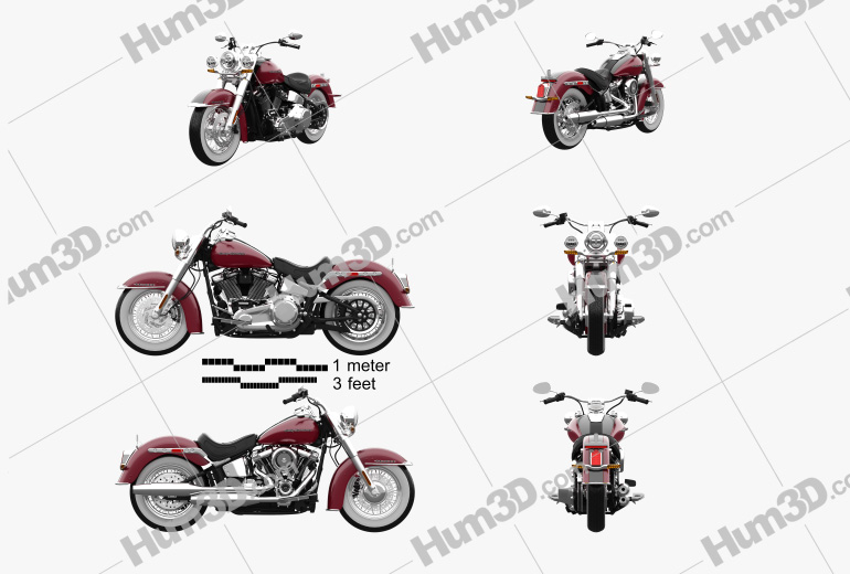 Harley-Davidson Deluxe 107 2021 Blueprint Template