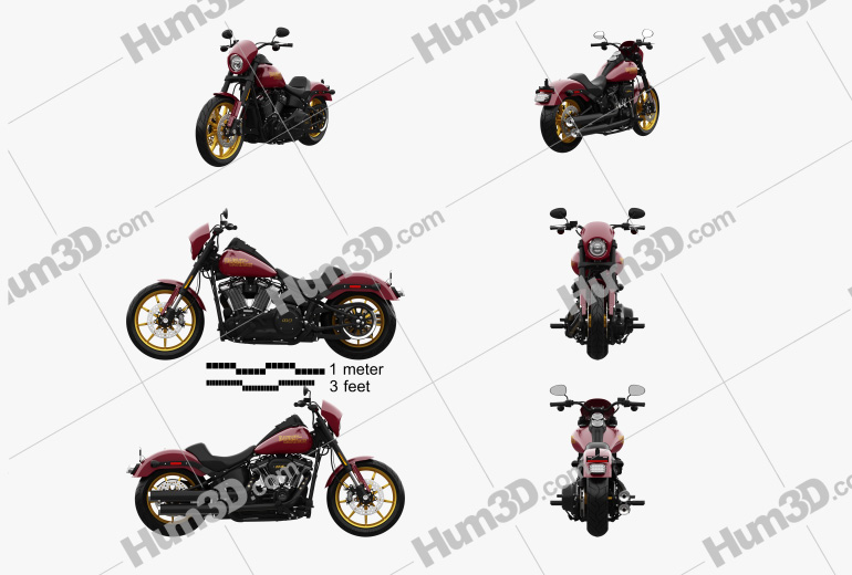 Harley-Davidson Low Rider 107 2021 Blueprint Template