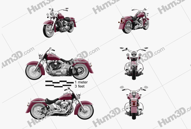 Harley-Davidson Softail Deluxe Custom 2006 Blueprint Template