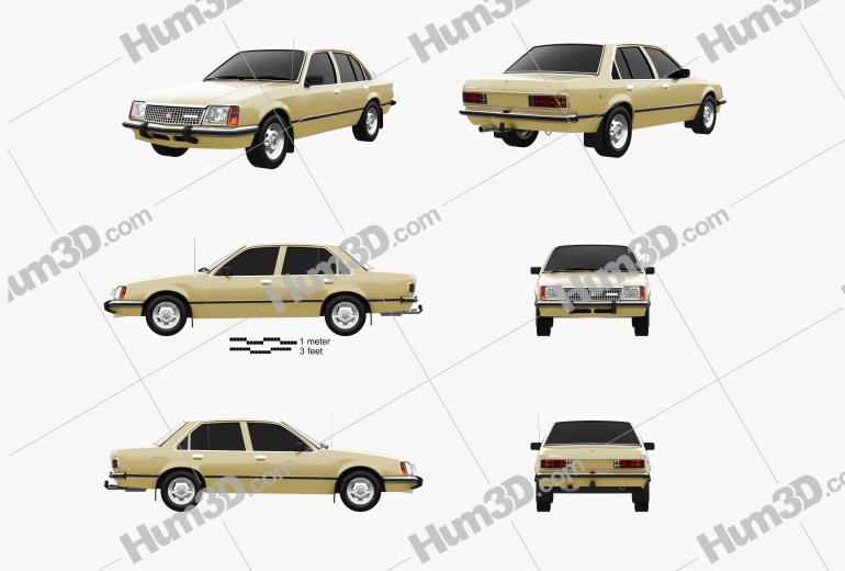 Holden Commodore 1980 Blueprint Template