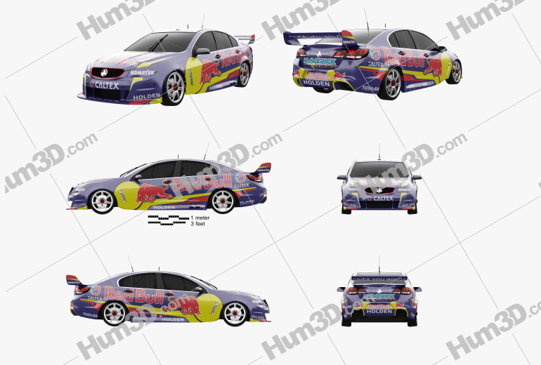 Holden Commodore VF Supercar 2013 Blueprint Template