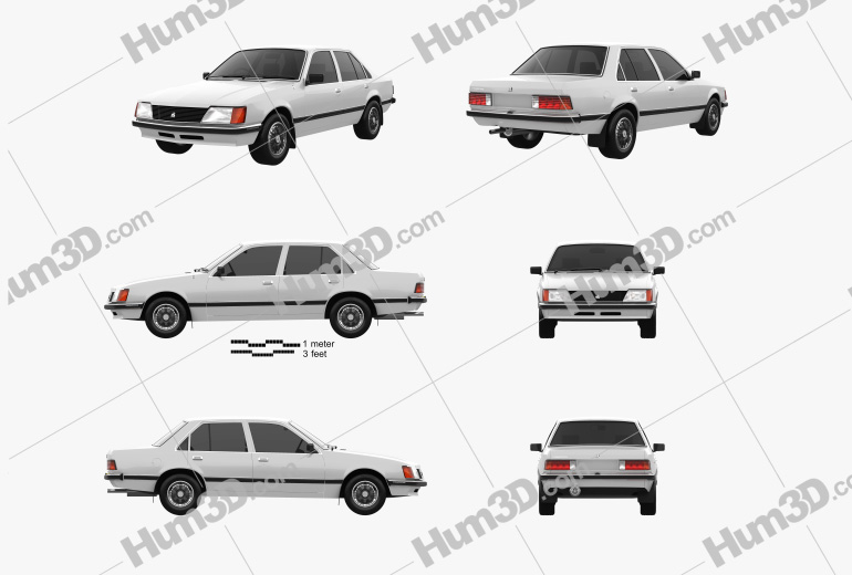 Holden Commodore 1981 Blueprint Template