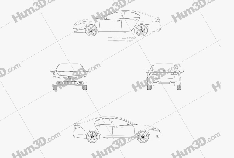Honda Accord sedan Type S 2012 Blueprint