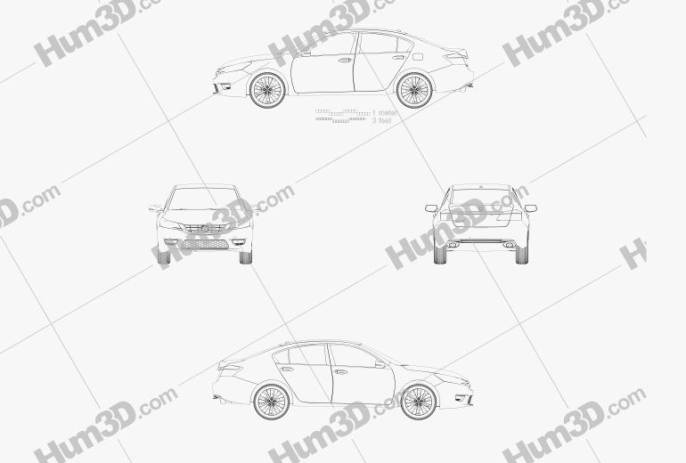 Honda Accord (Inspire) 2013 設計図