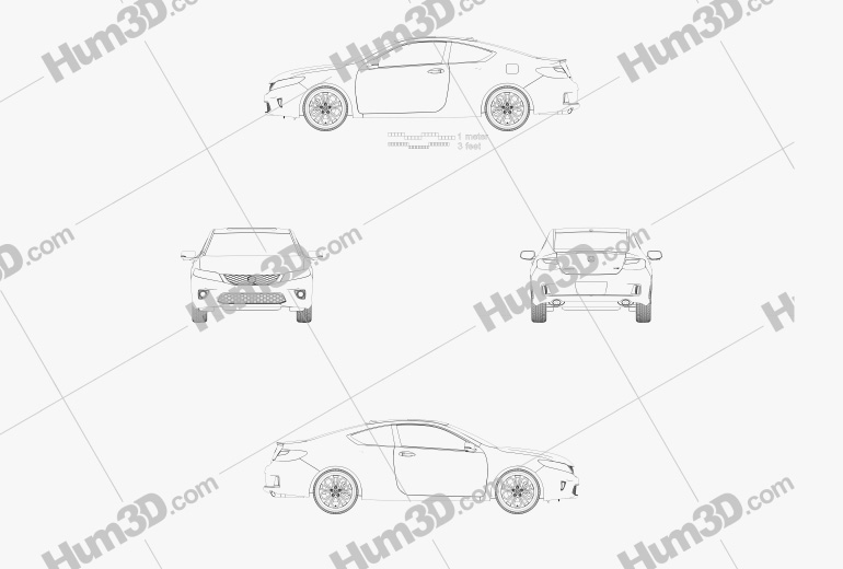 Honda Accord クーペ 2013 設計図