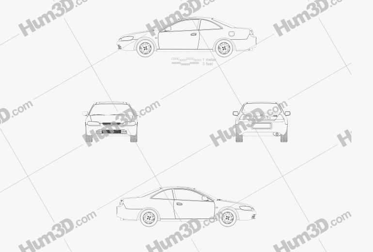 Honda Accord クーペ 1998 設計図