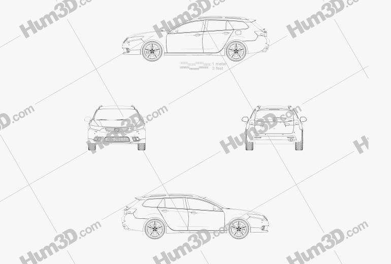 Honda Accord (CW) tourer Type S 2015 Blueprint