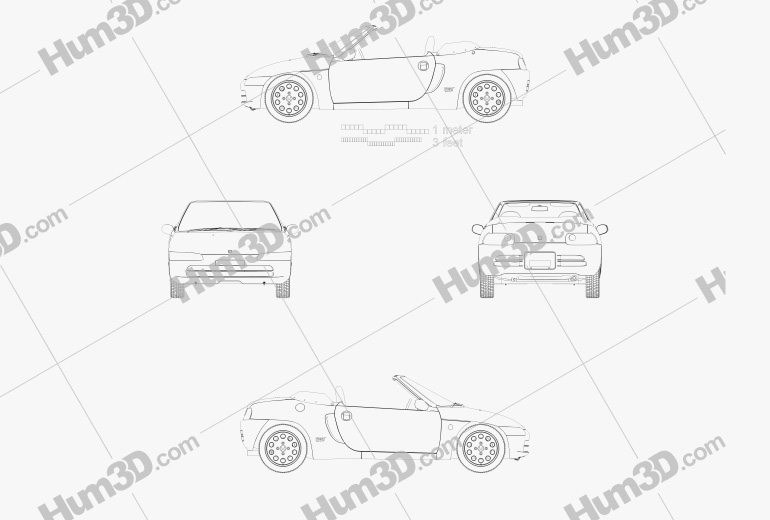 Honda Beat (PP1) 1995 Blueprint