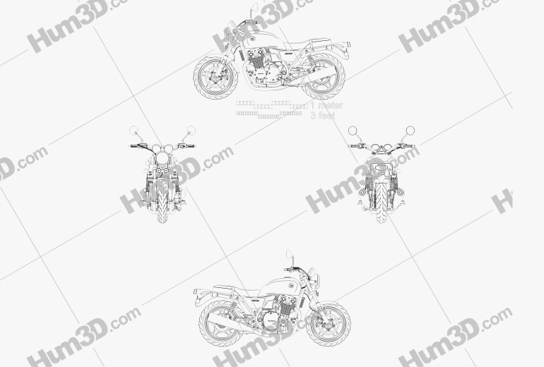 Honda CB 1100 2010 蓝图