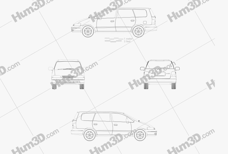 Honda Odyssey (RA1) 1999 Blueprint