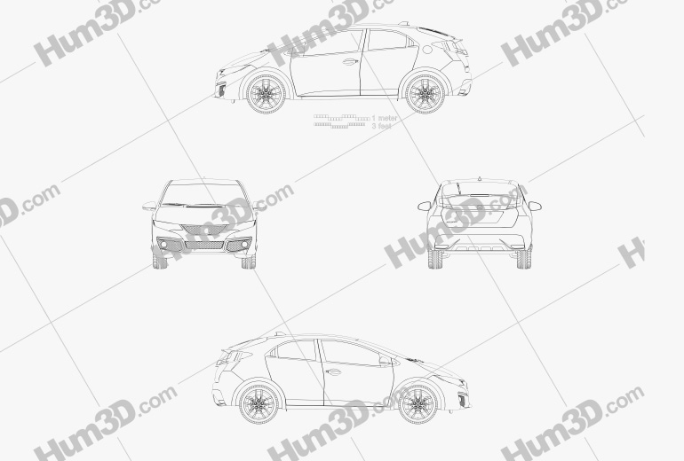 Honda Civic hatchback 2018 Blueprint