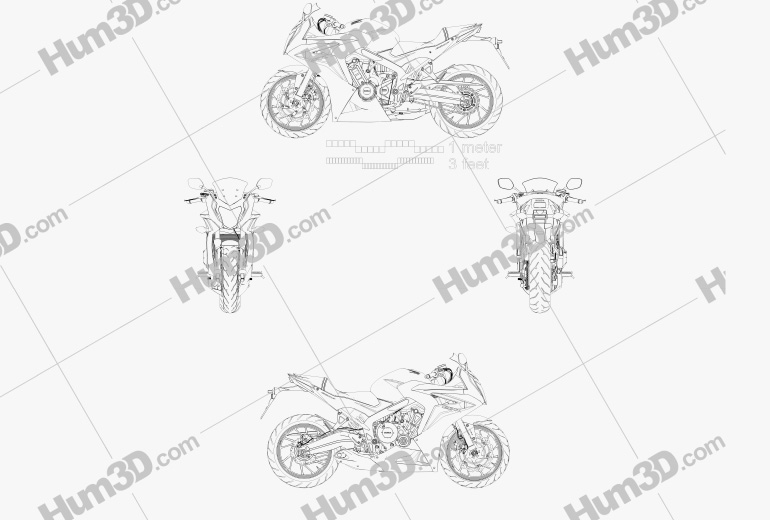 Honda CBR650F 2015 Blueprint