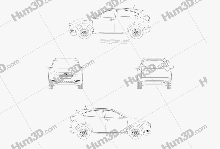 Honda HR-V EX-L (BR) 2018 Blueprint