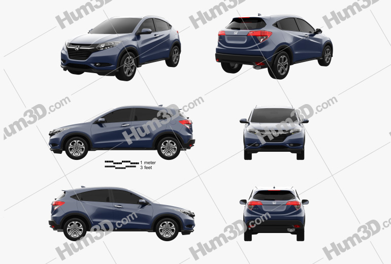 Honda HR-V EX-L 2018 Blueprint Template