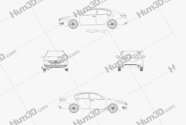 Honda Accord LX 2015 Blueprint