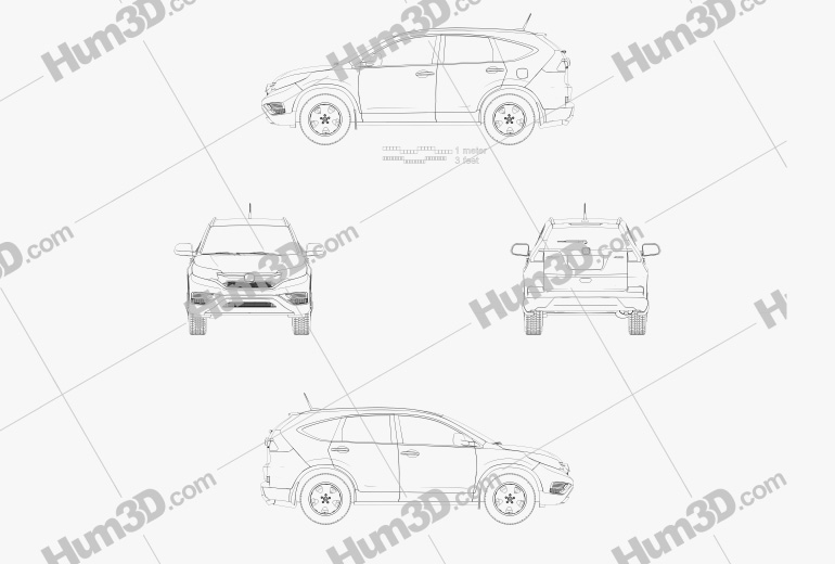 Honda CR-V LX 2018 Blueprint