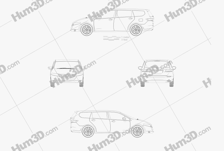 Honda Odyssey (JP) 2011 Blueprint