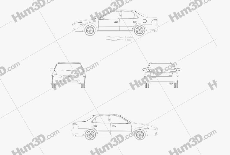 Honda Accord EX (US) 2002 Blueprint