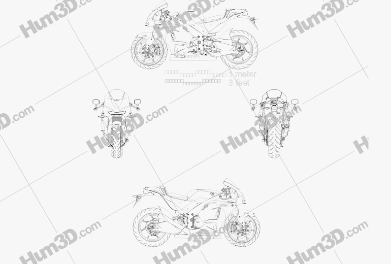 How to draw a bike with boy/yamaha/r15 bike - YouTube