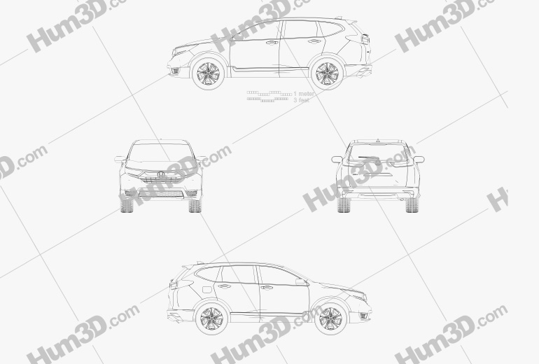 Honda CR-V LX 2020 蓝图