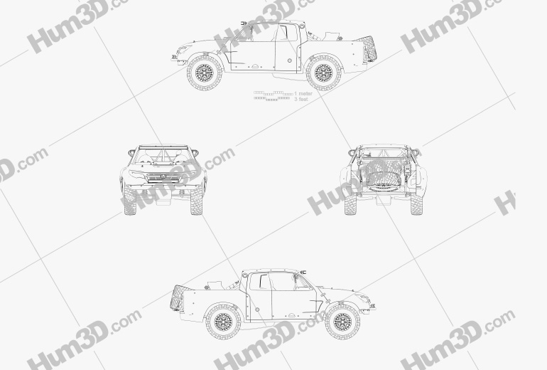 Honda Ridgeline Baja Race Truck 2020 Blueprint