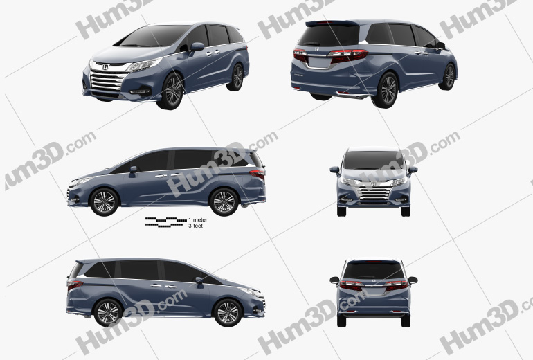 Honda Odyssey J EXV 2021 Blueprint Template