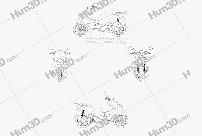 Honda PCX 150 2019 Blueprint